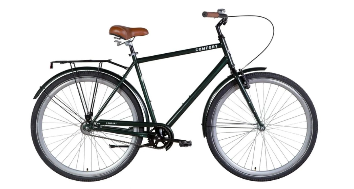 Фотография Велосипед Dorozhnik COMFORT MALE 28" размер XL рама 22 (2024) Зеленый